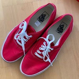 Vans Authentic red shoes gently used